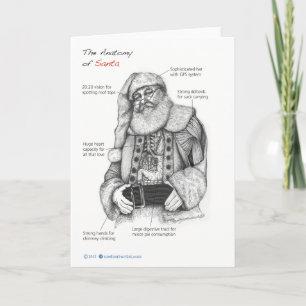 Anatomy of Santa Holiday Card