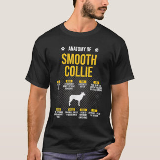 Anatomy Of Smooth Collie Dog Lover  T-Shirt