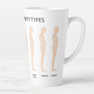Anatomy of Spine deformity Latte Mug