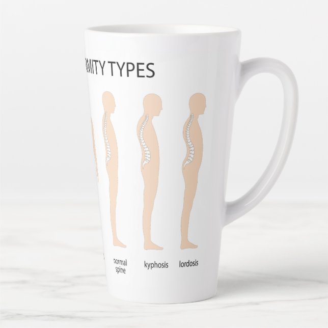 Anatomy of Spine deformity Latte Mug (Right)