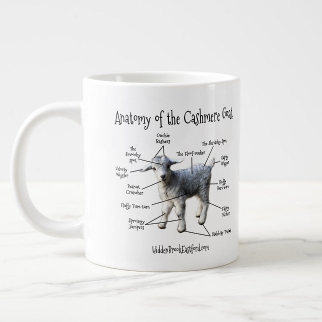 Anatomy of the Cashmere Goat - Jumbo Mug (Left)