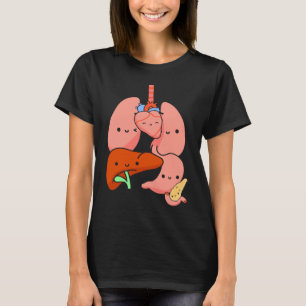 Anatomy Physiology Heart Lungs Vital Organs Illust T-Shirt