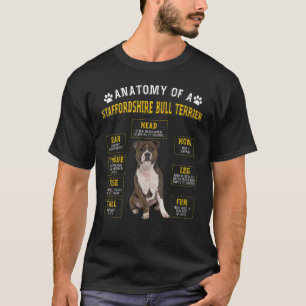 Anatomy Staffordshire Bull Terrier  For Women Men T-Shirt