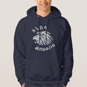 Anbassa Ethiopian Lion Amharic Nostalgic Design Hoodie