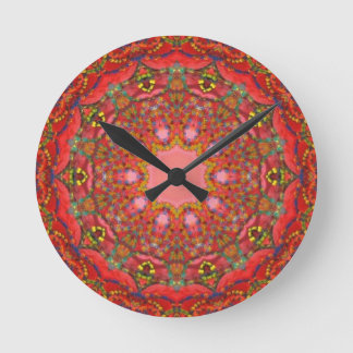 Anca Sofia: Fractals/Mandala, digital art Round Clock