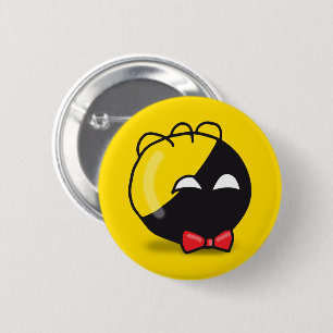 Ancap ball Polandball cute meme red bow 6 Cm Round Badge