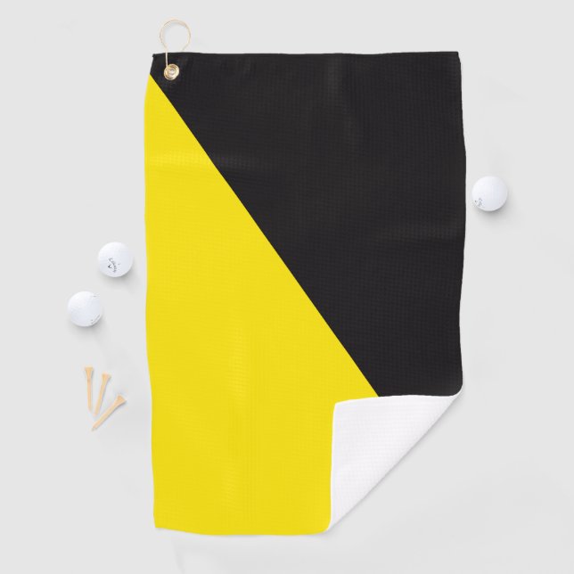 Ancap flag Anarchocapitalism yellow and black Golf Towel (InSitu)