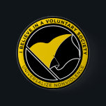 AnCap Flag Buttons<br><div class="desc">Anarcho-capitalist flag buttons.  Reads "I believe in a voluntary society.  Universalise nonviolence. 

Background colour is customisable when you click the "customise it" button.</div>