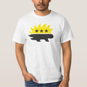 Ancap flag Porcupine logo black and yellow logo T-Shirt