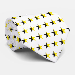 Ancap star Anarchocapitalism yellow and black flag Tie