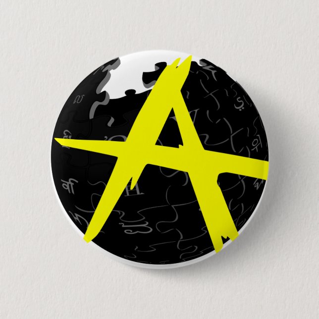 AnCap Wiki 6 Cm Round Badge (Front)
