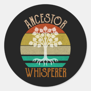 Ancestor Whisperer Genealogy Classic Round Sticker