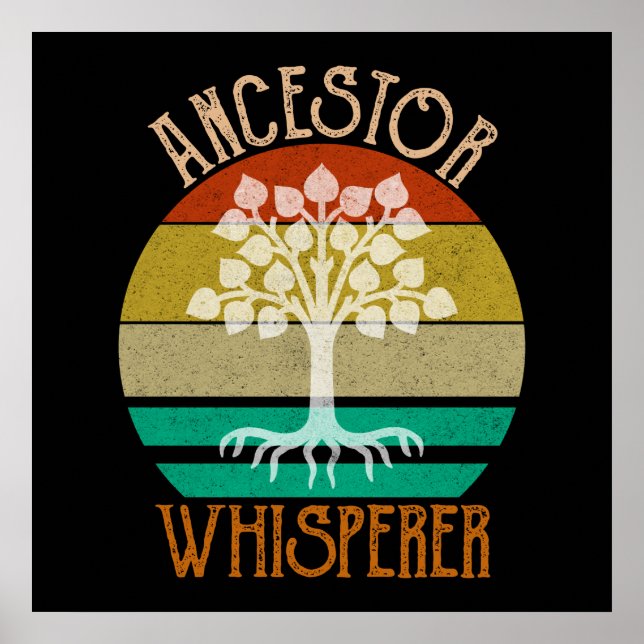 Ancestor Whisperer Genealogy Poster (Front)