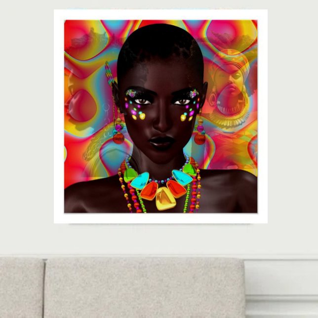 "ancestors" beautiful black woman poster (Creator Uploaded)