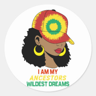 Ancestors Wildest Dreams Black History Month Classic Round Sticker