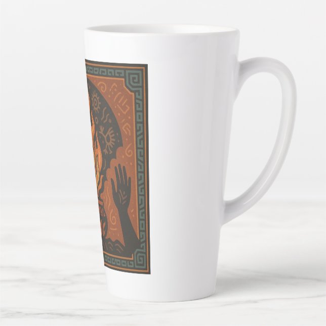 🔥 “Ancestral Flame” – Sacred Fire Mug (Right)