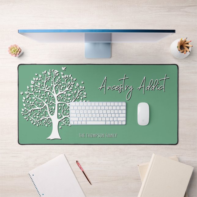 Ancestry Addict Family Tree Desk Mat (Office 1)