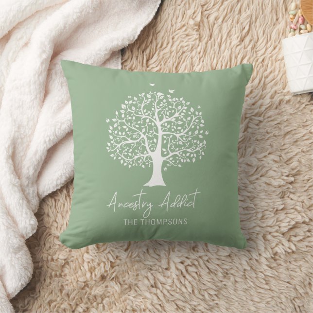 Ancestry Addict Family Tree with Name Cushion (Blanket)