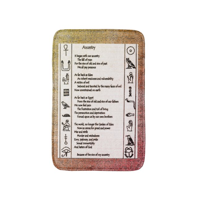 Ancestry Bath Mat (Front Vertical)