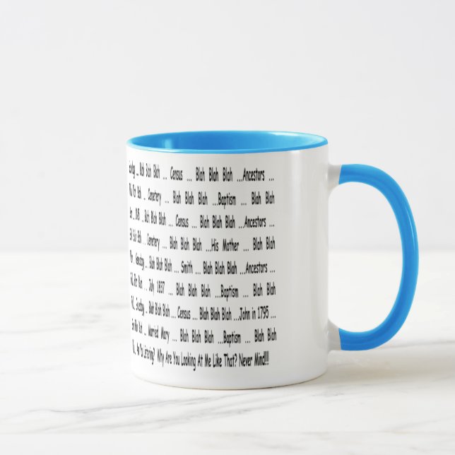 Ancestry Blah Blah Blah Mug (Right)