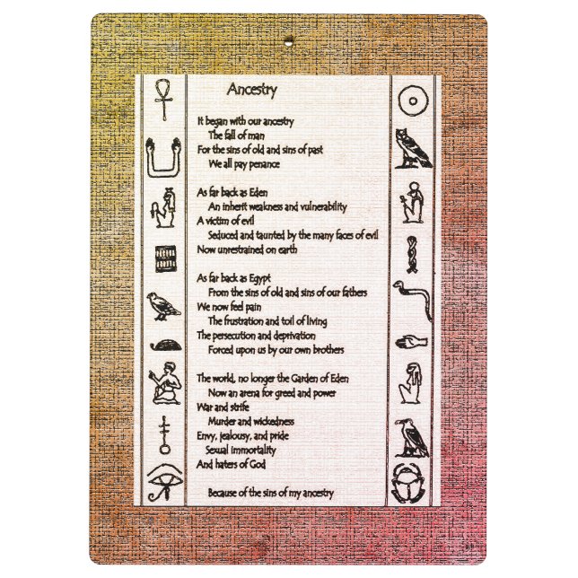 Ancestry Clipboard (Back)