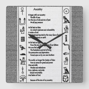 Ancestry Square Wall Clock