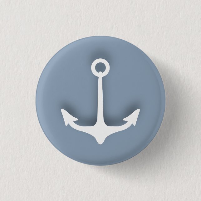 Anchor 3 Cm Round Badge (Front)