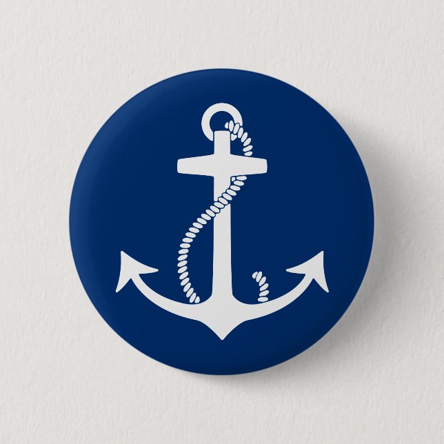 Anchor 6 Cm Round Badge (Front)