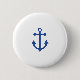anchor 6 cm round badge