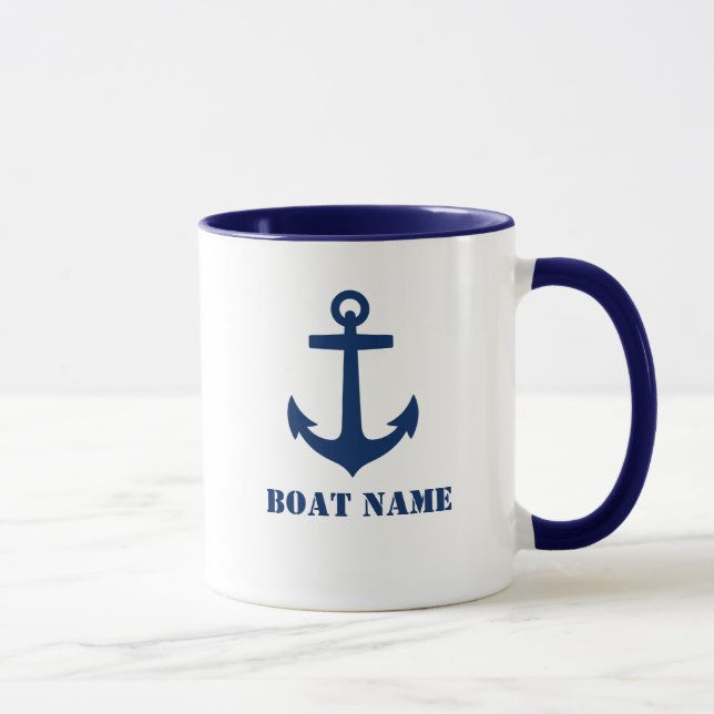 Anchor Add Boat Name Mug aa0a (Right)