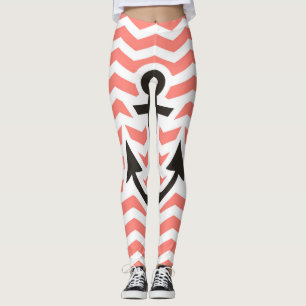 Anchor and Chevron Leggings