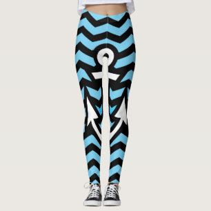 Anchor and Chevron Leggings
