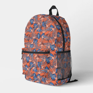 Anchor And Jellyfish Pattern Printed Backpack