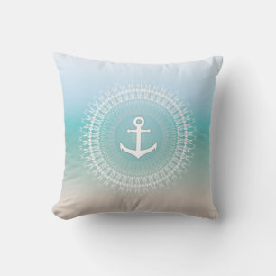 Anchor And Mandala Maritim Modern Cushion