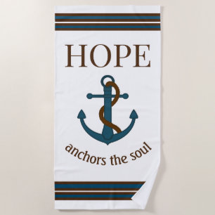 Anchor and Quote Beach Towel