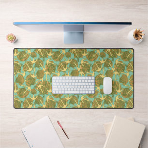Anchor And Shells In Vintage Style Pattern Desk Mat