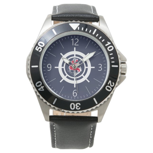 Anchor and steering wheel watch (Front)