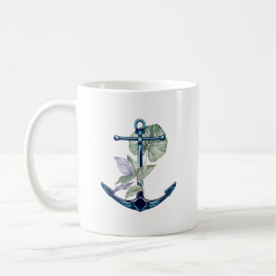 Anchor and Tropical Plants Sea Life Tropical Coffee Mug