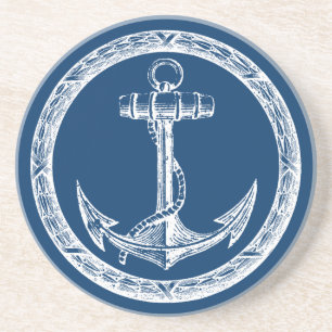 Anchor and Wreath Coaster