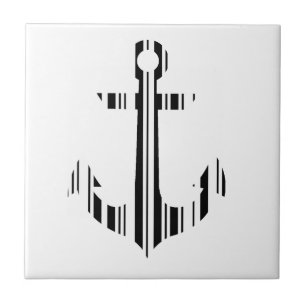 ANCHOR BAR CODE Boat Barcode Pattern Design Tile