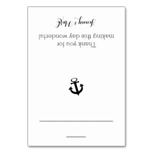 Anchor Black and White Seating Card