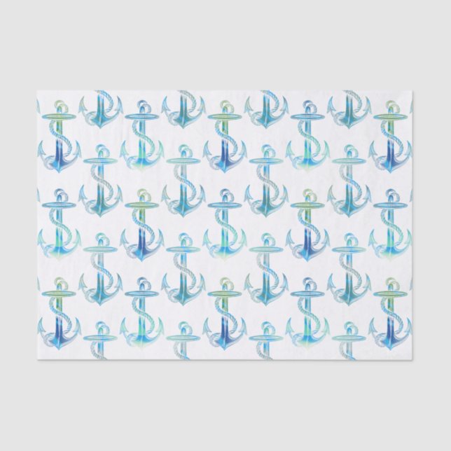 Anchor Blue Green Tissue Paper (Front)