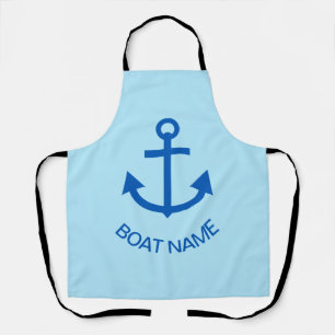 Anchor Blue Personalised Your Boat Name Apron
