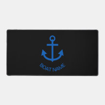 Anchor Blue Personalised Your Boat Name Black
