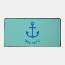 Anchor Blue Personalised Your Boat Name Mint Green