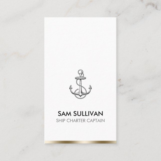 Anchor Boat Charter Fishing Business Card (Front)