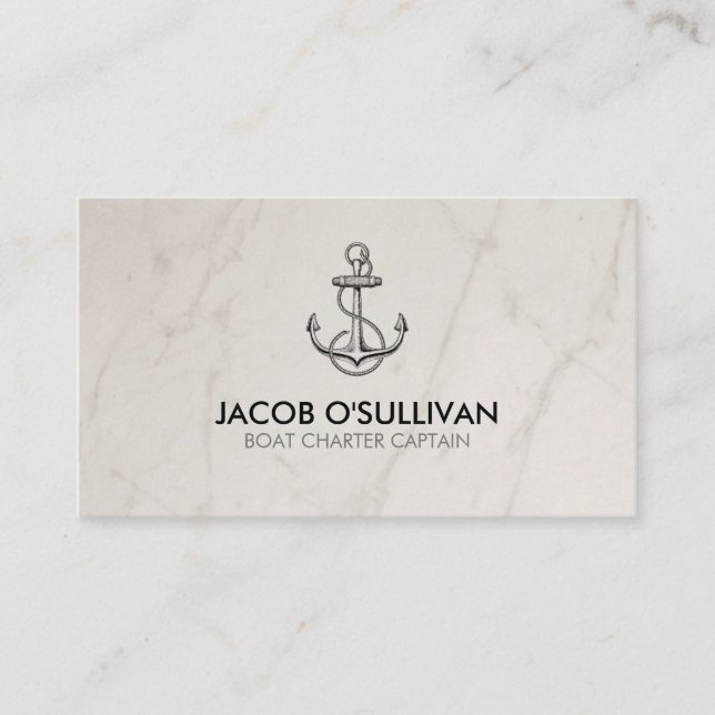 Anchor Boat Charter Fishing Business Card (Front)