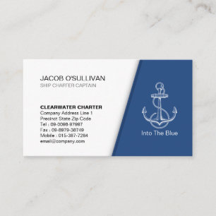 Anchor Boat Charter Fishing Business Card