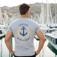 Anchor Captain Boat Name Gold Laurel Two Sided