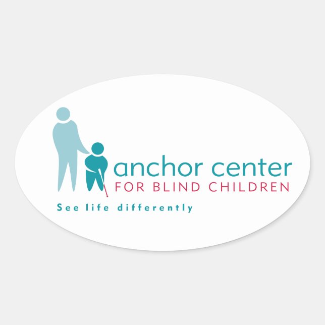 Anchor Centre Logo Design Oval Sticker (Front)